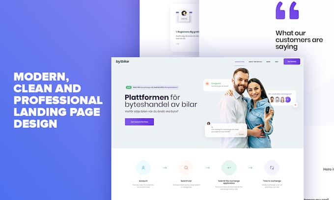 Create modern responsive landing page design by Civicbazar | Fiverr