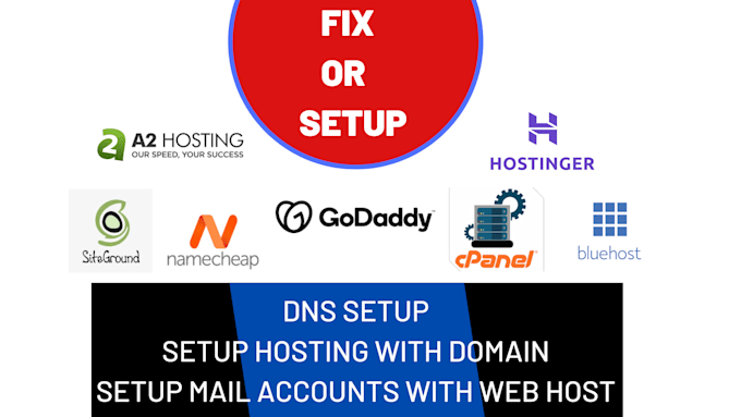 setup or fix godaddy, namecheap, hostinger, cpanel hosting