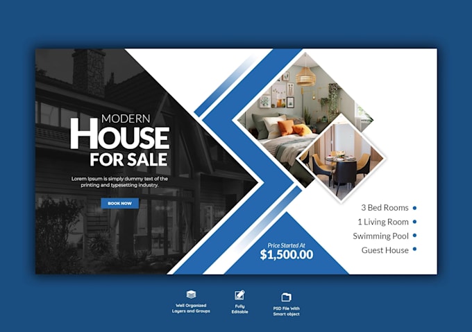 design premium quality web banner or header
