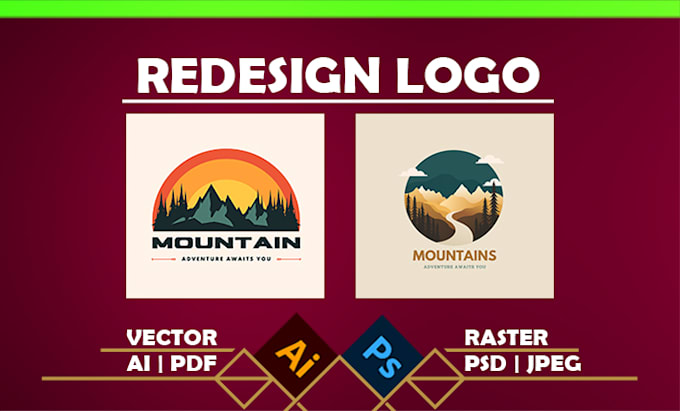 fix, revamp, modify, alter, edit, redesign your current logo