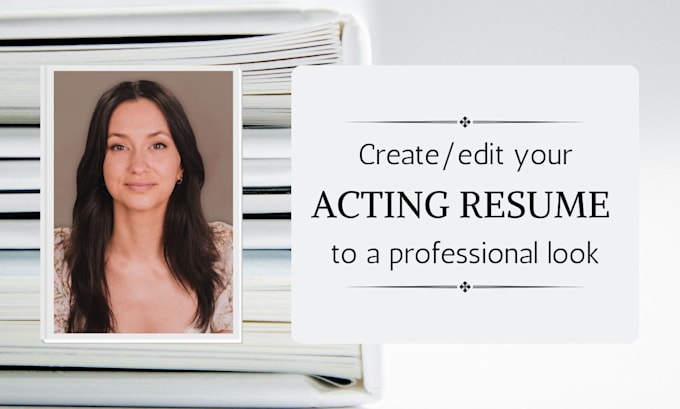 create or edit your acting CV and resume