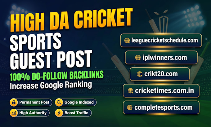 publish a guest post on cricket sports sites do follow