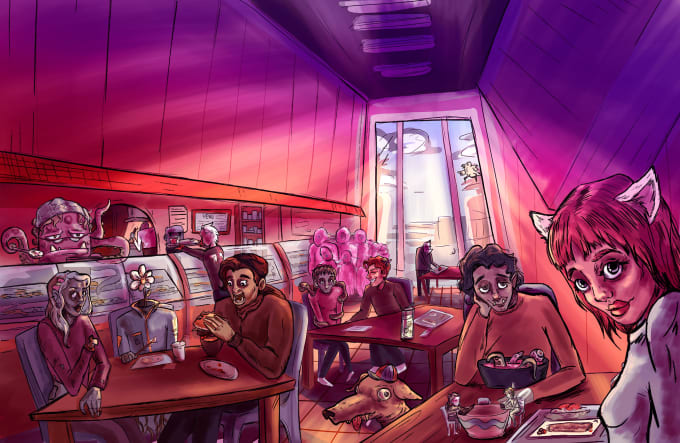 create a professional illustration or concept art for you