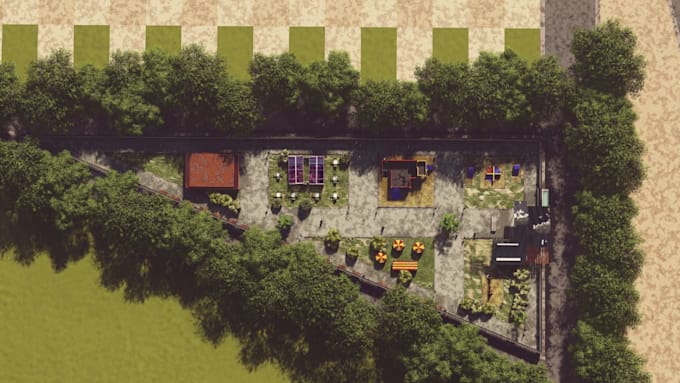 do 3d exterior design 3d landscape design 3d architectural master plan site plan