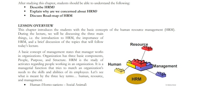make hrm, management, financial management assignments
