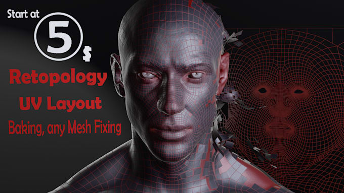 Make retopology, uv layout and baking maps by Mongoosertt | Fiverr
