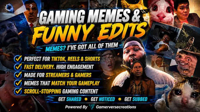 edit funny gaming video with memes for youtube and tiktok