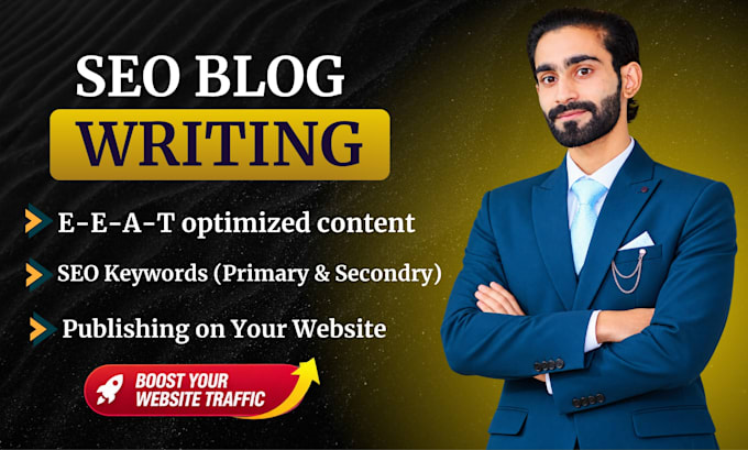 write high quality SEO blog posts and website content for you