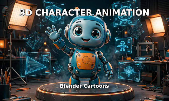 create 3d cartoon character animations using blender