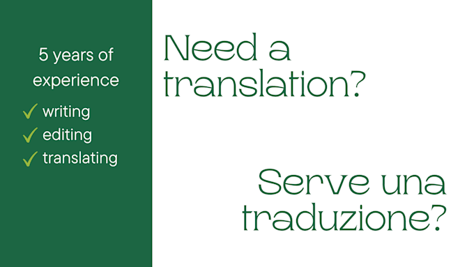 translate papers from IT to eng or eng to IT