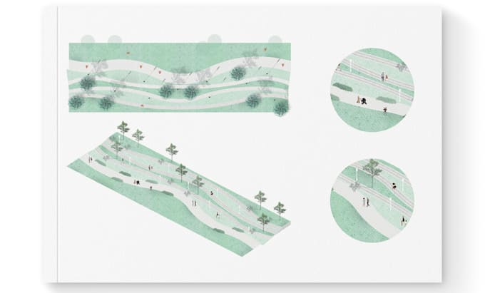 render site and urban plan using photoshop