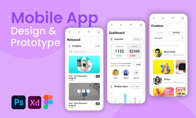 Do mobile app ui ux design, app mockup design and ui design by ...