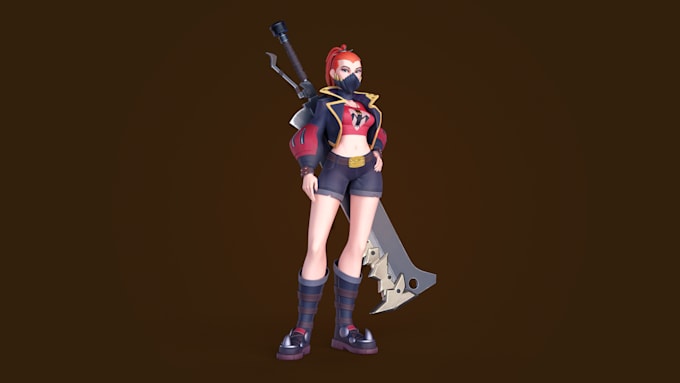 create a high quality 3d stylized character for your game