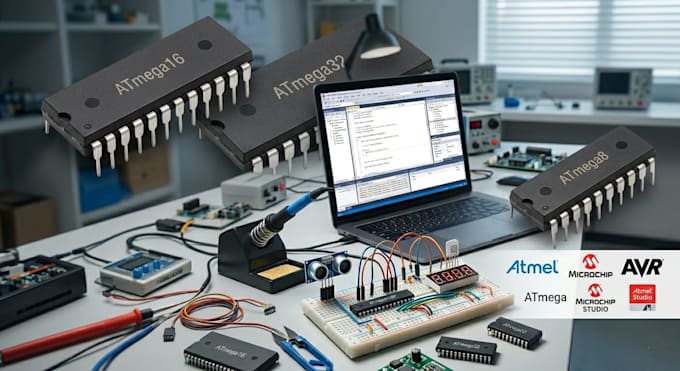 do programming, coding for atmega, atmel and avr microcontroller project