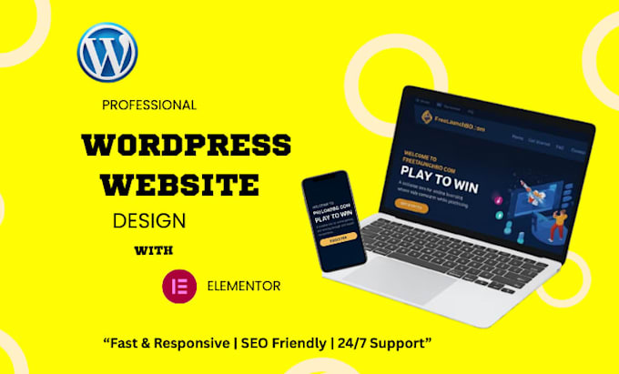 design a responsive wordpress website with elementor