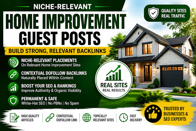 publish home improvement guest post on relevant high authority sites