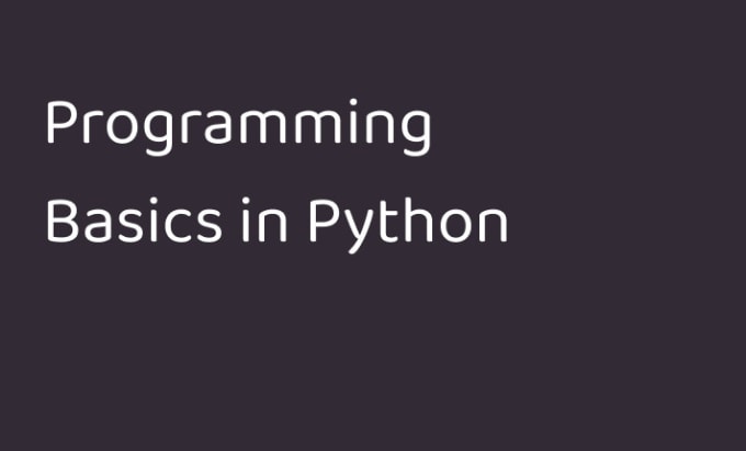 Teach you a basic coding lesson in python by Karmenlu | Fiverr