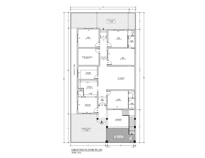 Design your architectural floor plan, elevation and section in autocad ...