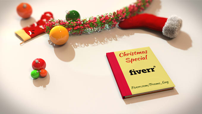 create an awesome christmas animation intro video greeting