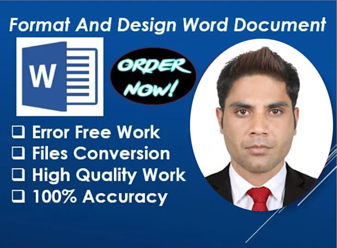 Format, design, create, type, edit microsoft word document by ...