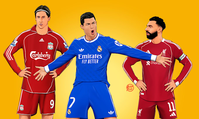 draw cartoon football illustration for social media or print vector