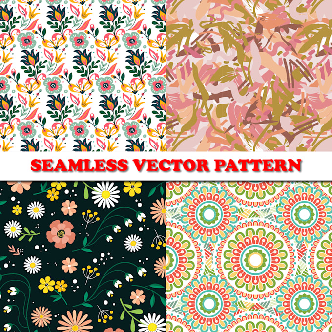 make creative repeat pattern for fabric wallpaper kids