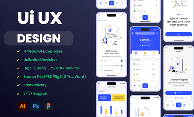 Design creative mobile app ui in figma by Photoeditor1284 | Fiverr