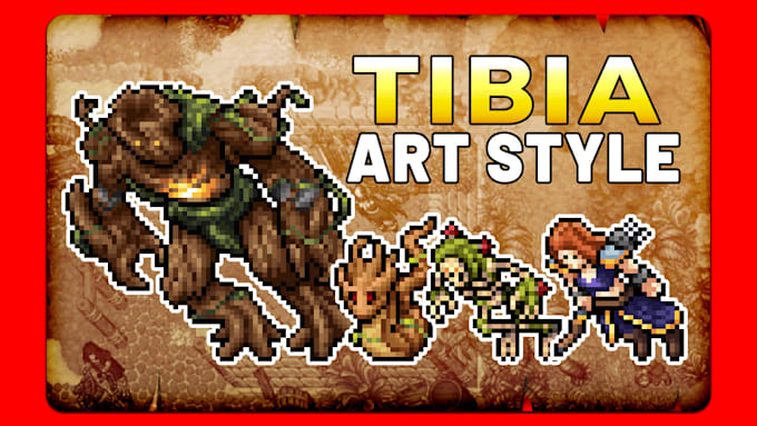 do tibia art monsters and itens for your project