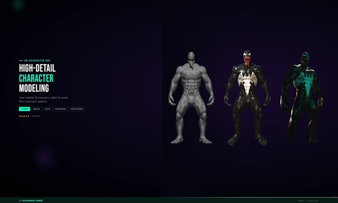 create realistic 3d character modeling for you