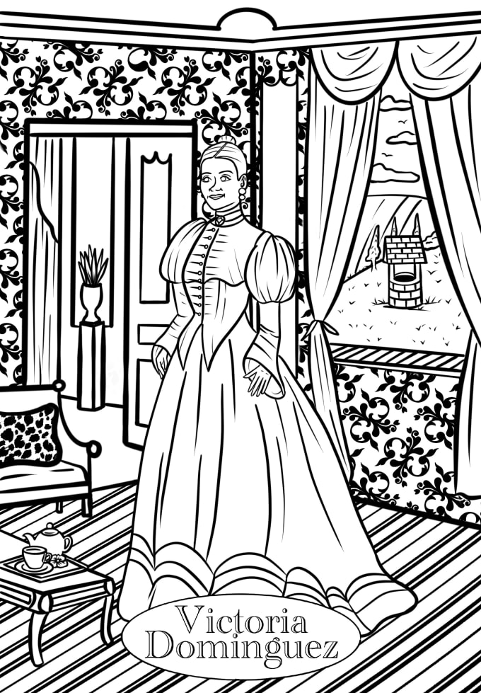 Create a coloring page by lisaortizz fiverr