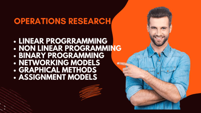 Do operations research, linear programming and optimization by Engr ...