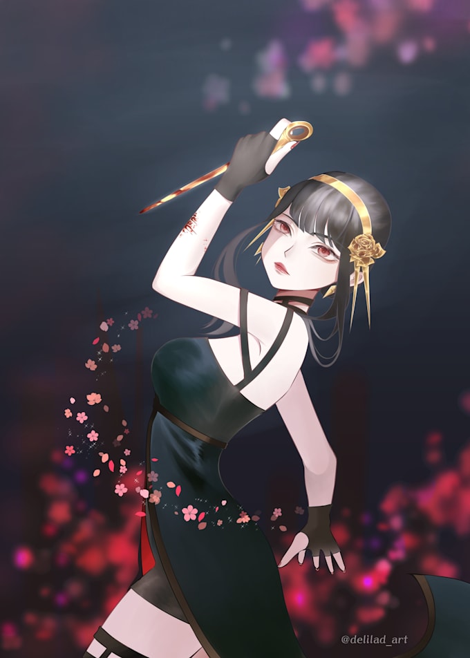 Draw beautiful anime art, oc, character game by Delilad_art | Fiverr