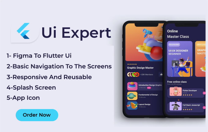 Design flutter apps, bespoke flutter ui, convert figma to flutter by ...
