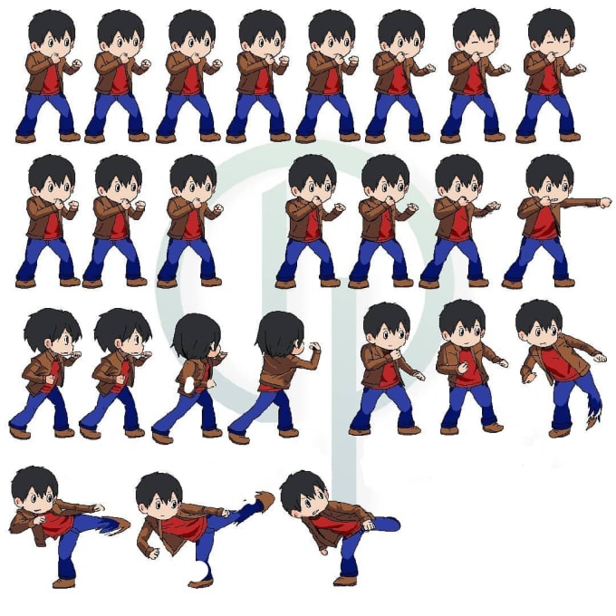 Create sprite sheet, 2d sprite sheet avatar ready for indie game by ...