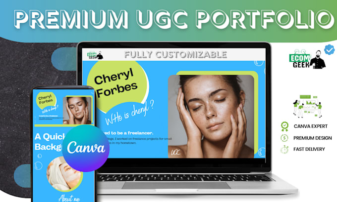 create ugc portfolio website on canva