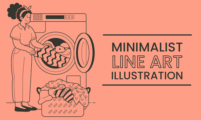 create a minimal outline illustration for your project, website, or app
