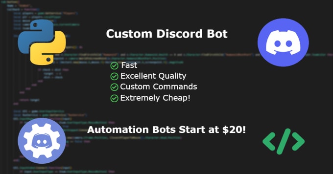 Create a discord bot in python by Nil901 | Fiverr