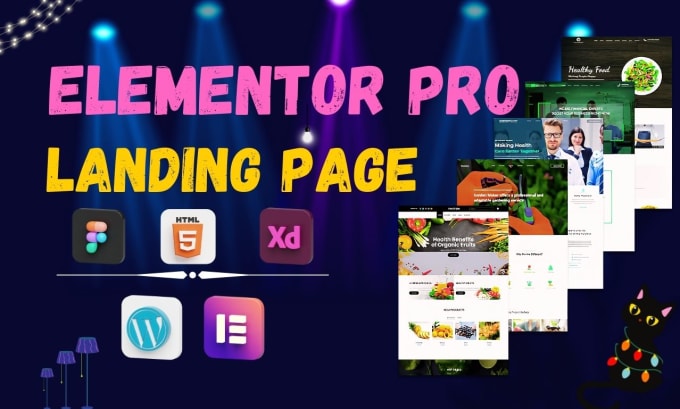 Design elementor landing page or covert figma xd psd to wordpress by