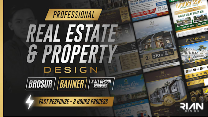 do real estate flyer, brochure, leaflet design in 6 hours