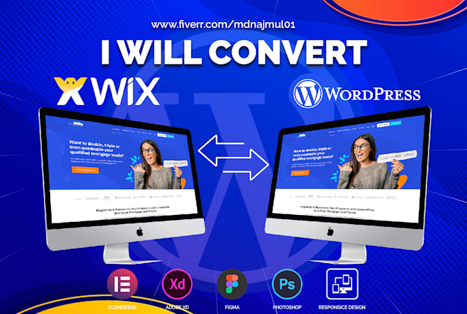 Clone Convert Or Transfer Wix Website To Wordpress Website Using Elementor Pro By Mdnajmul01 