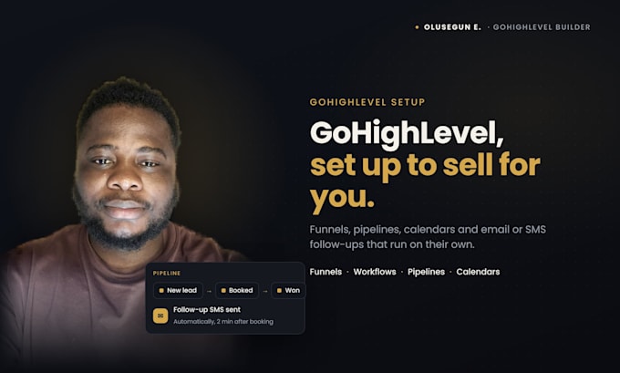 set up gohighlevel funnels, workflows, pipelines and sms automation