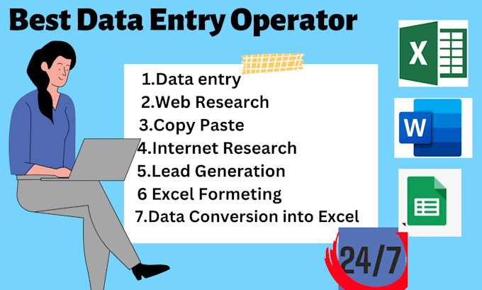 Do fastest data entry jobs, excel, copy paste, web research by ...