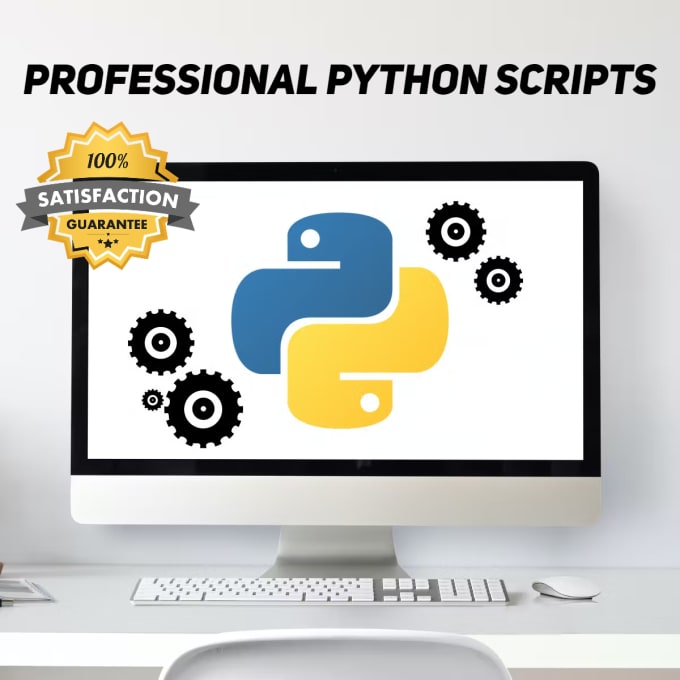 Create a python script web scraper, data processing, etc by ... image.