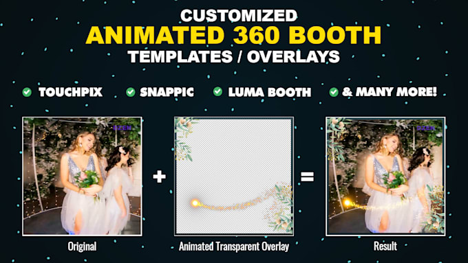 design an animated 360 photo booth overlay
