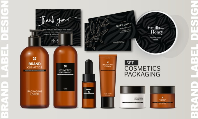 beauty skin care product label cosmetic product design