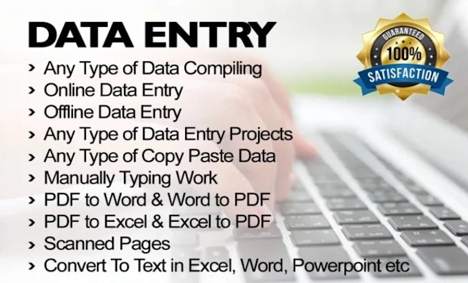 provide support for data entry and convert data