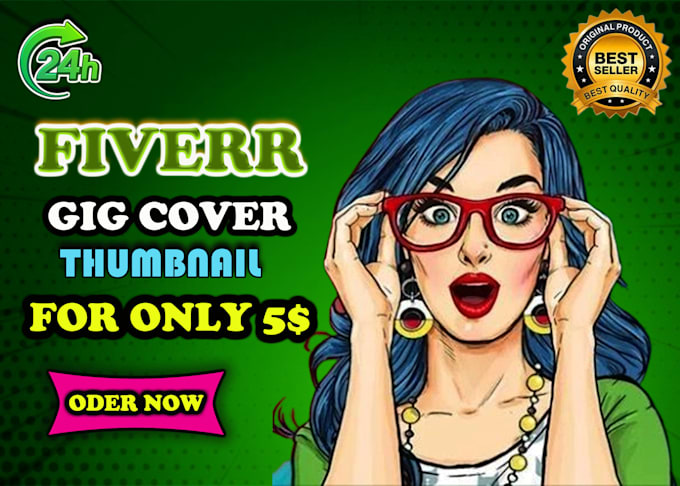 design fiverr gig thumbnail and gig image cover
