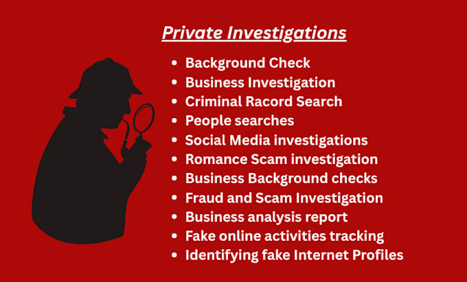 provide online investigation services and background checks