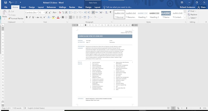 Design and format your microsoft word document by Richardander746 | Fiverr