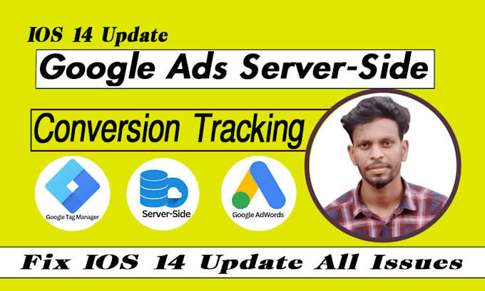 setup google ads server side ecommerce conversion tracking via GTM, ios 14